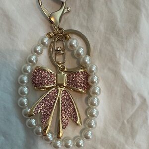 Rhinestone/ Pearl Bag Charm